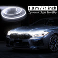 71 inch LED Engine Cover Light Strip Dynamic Scan Start-up Effect Car Hood Upgrade Daytime Running Lights SUV Truck Pickup DRL