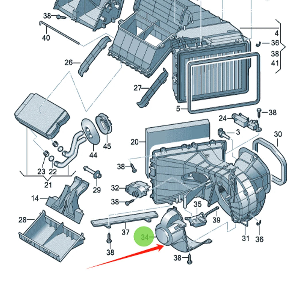 Blower for VW Touareg 2003-2007 7L0820021Q