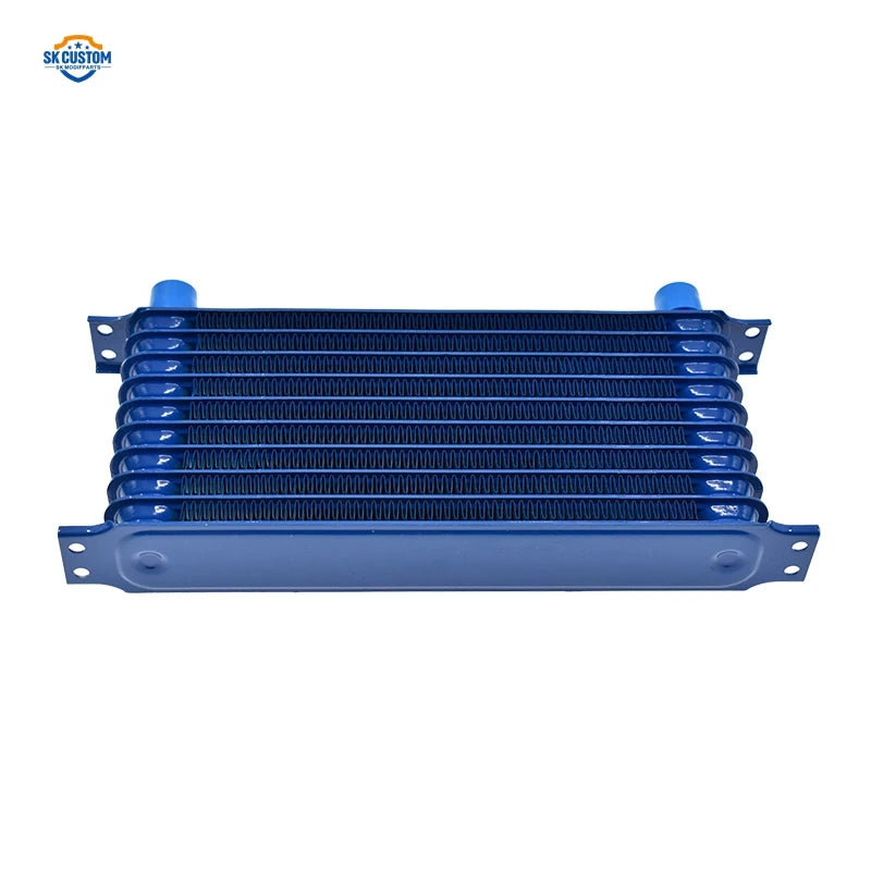 SK CUSTOM Universal Aluminum Racing 10 Row 13 Row 16 Row Engine Oil Cooler Blue Radiator Cooling