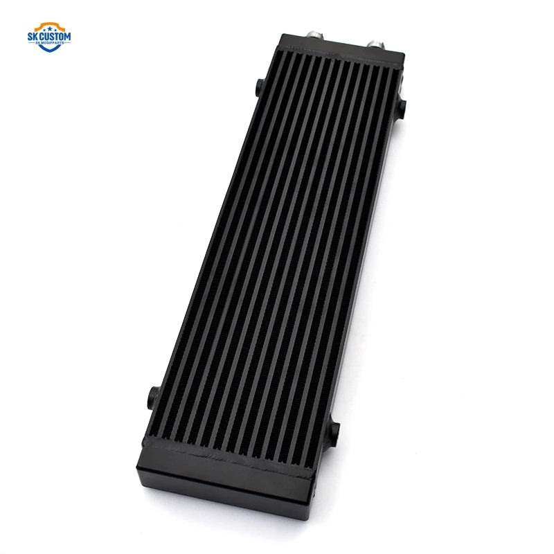 Universal Large Core 18.5X5.5X1.58 Inch Aluminum Dual Pass Bar and Plate Oil Cooler Heat Exchanger