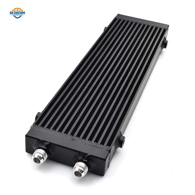 Universal Large Core 18.5X5.5X1.58 Inch Aluminum Dual Pass Bar and Plate Oil Cooler Heat Exchanger