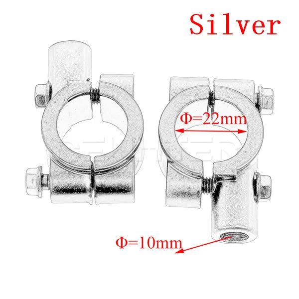 2PCS Black Silver Motorcycle Handlebar Mirror Mount Clamp Rear View Mirror Holder Bracket  22mm 10mm 8mm 10mm 25mm For Harley