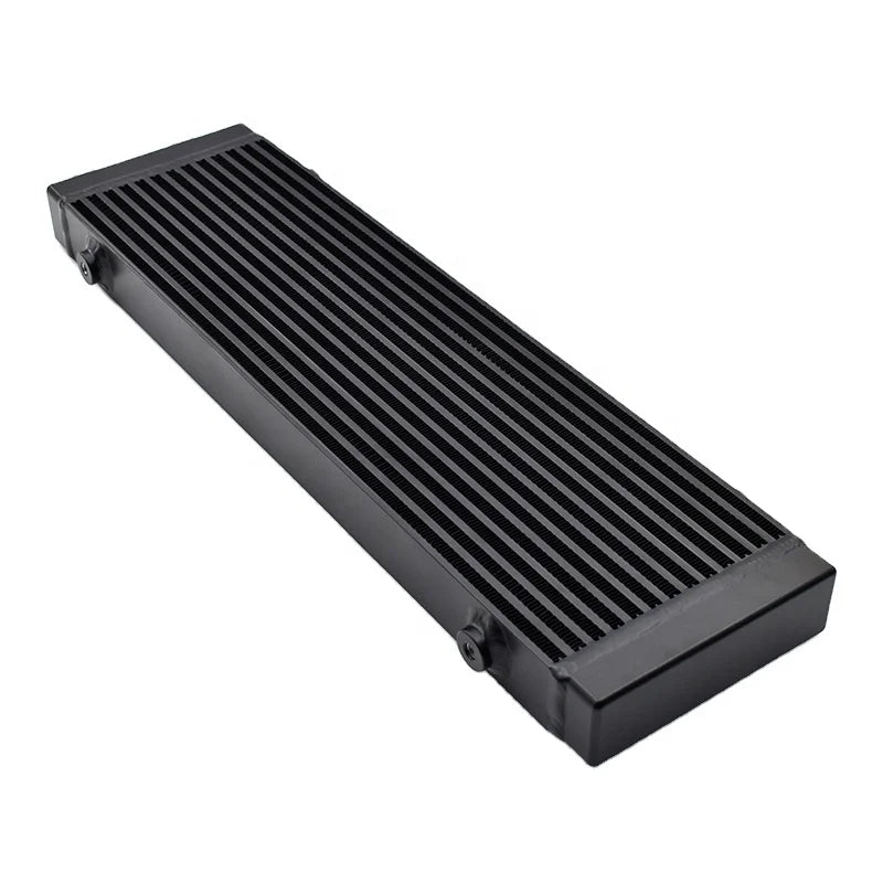 Universal Large Core 18.5X5.5X1.58 Inch Aluminum Dual Pass Bar and Plate Oil Cooler Heat Exchanger