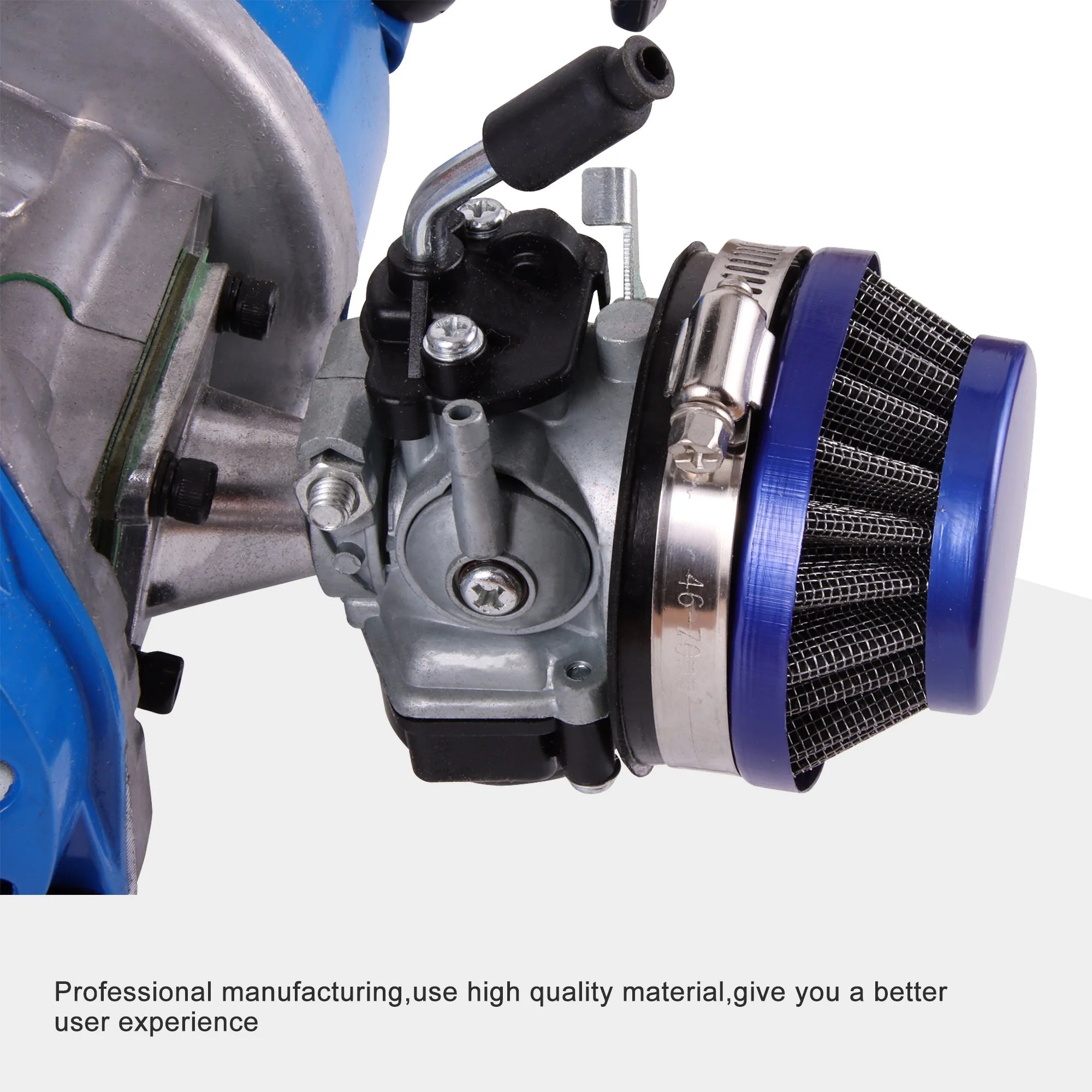 GOOFIT Blue 44-6 Modified Motorcycle Engine With HandleBar Throttle Cable for 2 Stroke 43cc 47cc 49cc ATV Mini Dirt Bike Scooter