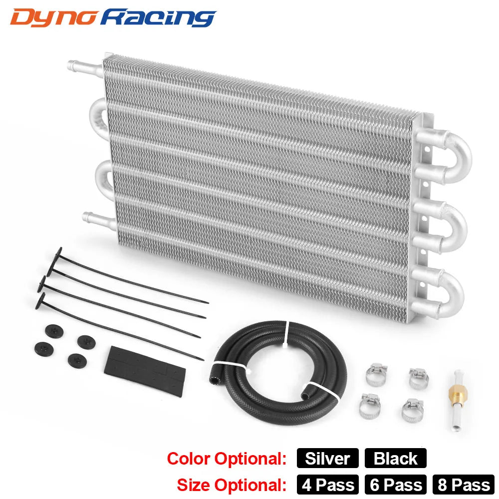 Universal Aluminum 4 6 8 Row Remote Transmission Oil Cooler Auto-Manual Radiator Converter Kit Cooling Systems Product