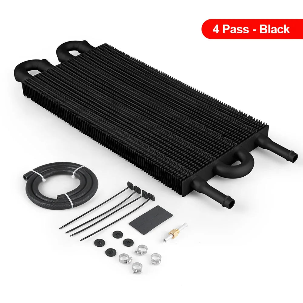 Universal Aluminum 4 6 8 Row Remote Transmission Oil Cooler Auto-Manual Radiator Converter Kit Cooling Systems Product