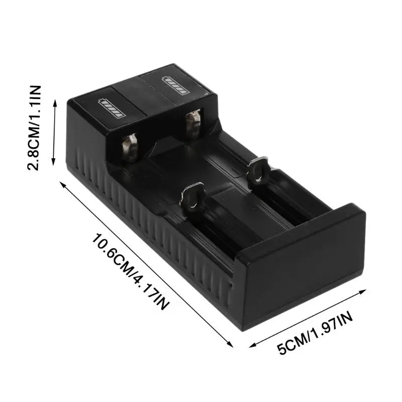 Portable 3.7V 18650 Portable 18350 26650 10440 USB Independent Li-ion Battery Charging Device 2 Slots