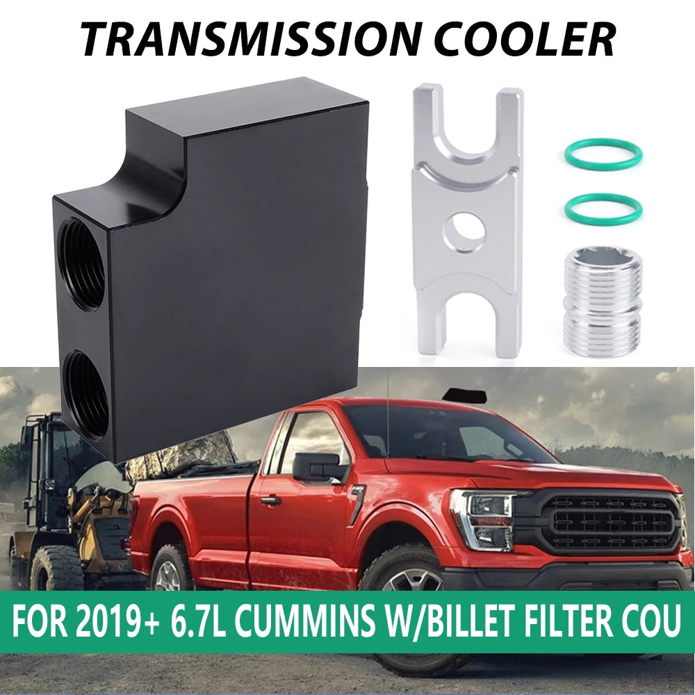 Free Shipping From US Thermal Bypass Valve Upgrade with Billet Filter Coupler for 2019+ 6.7L Cummins with 68RFE or Aisin AS69RC