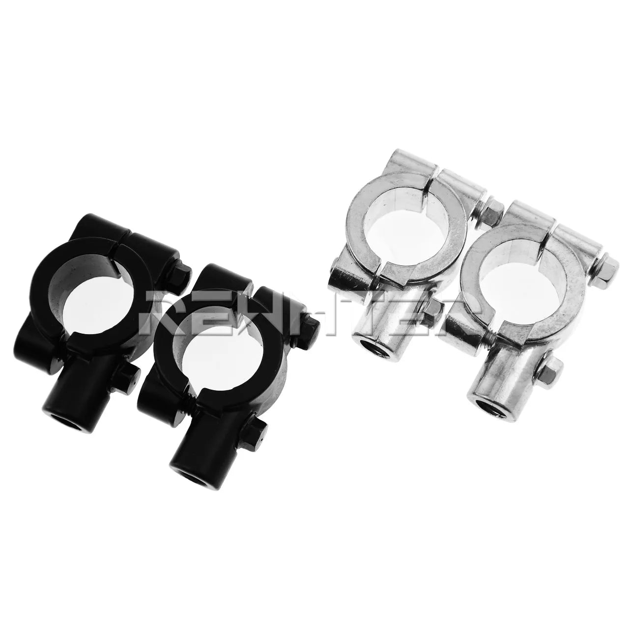 2PCS Black Silver Motorcycle Handlebar Mirror Mount Clamp Rear View Mirror Holder Bracket  22mm 10mm 8mm 10mm 25mm For Harley