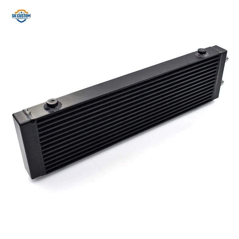 Universal Large Core 18.5X5.5X1.58 Inch Aluminum Dual Pass Bar and Plate Oil Cooler Heat Exchanger