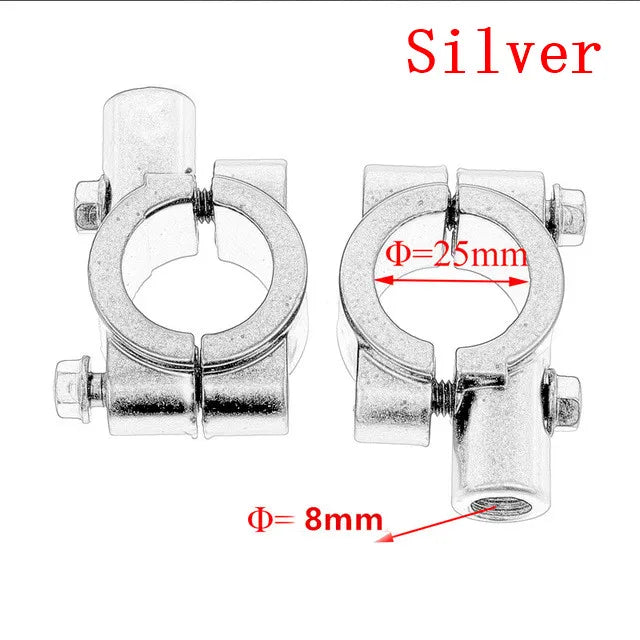 2PCS Black Silver Motorcycle Handlebar Mirror Mount Clamp Rear View Mirror Holder Bracket  22mm 10mm 8mm 10mm 25mm For Harley