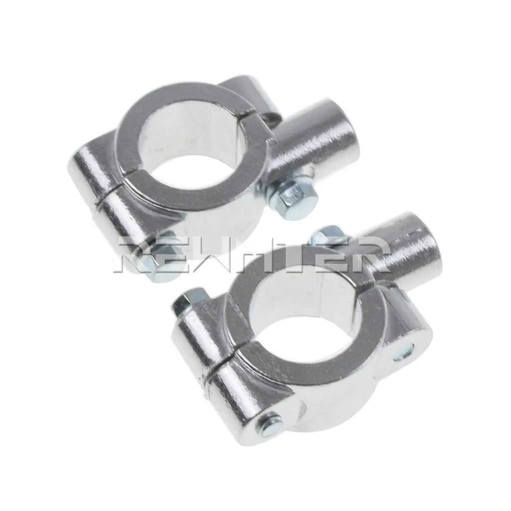 2PCS Black Silver Motorcycle Handlebar Mirror Mount Clamp Rear View Mirror Holder Bracket  22mm 10mm 8mm 10mm 25mm For Harley