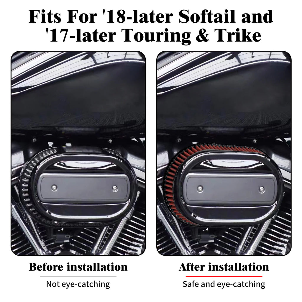 Motorcycle Air Filter Element Inner Replacement for Harley Touring FLHT FLHX FLHR 17-22 Softail FXBR FLHC FXBB 18-22
