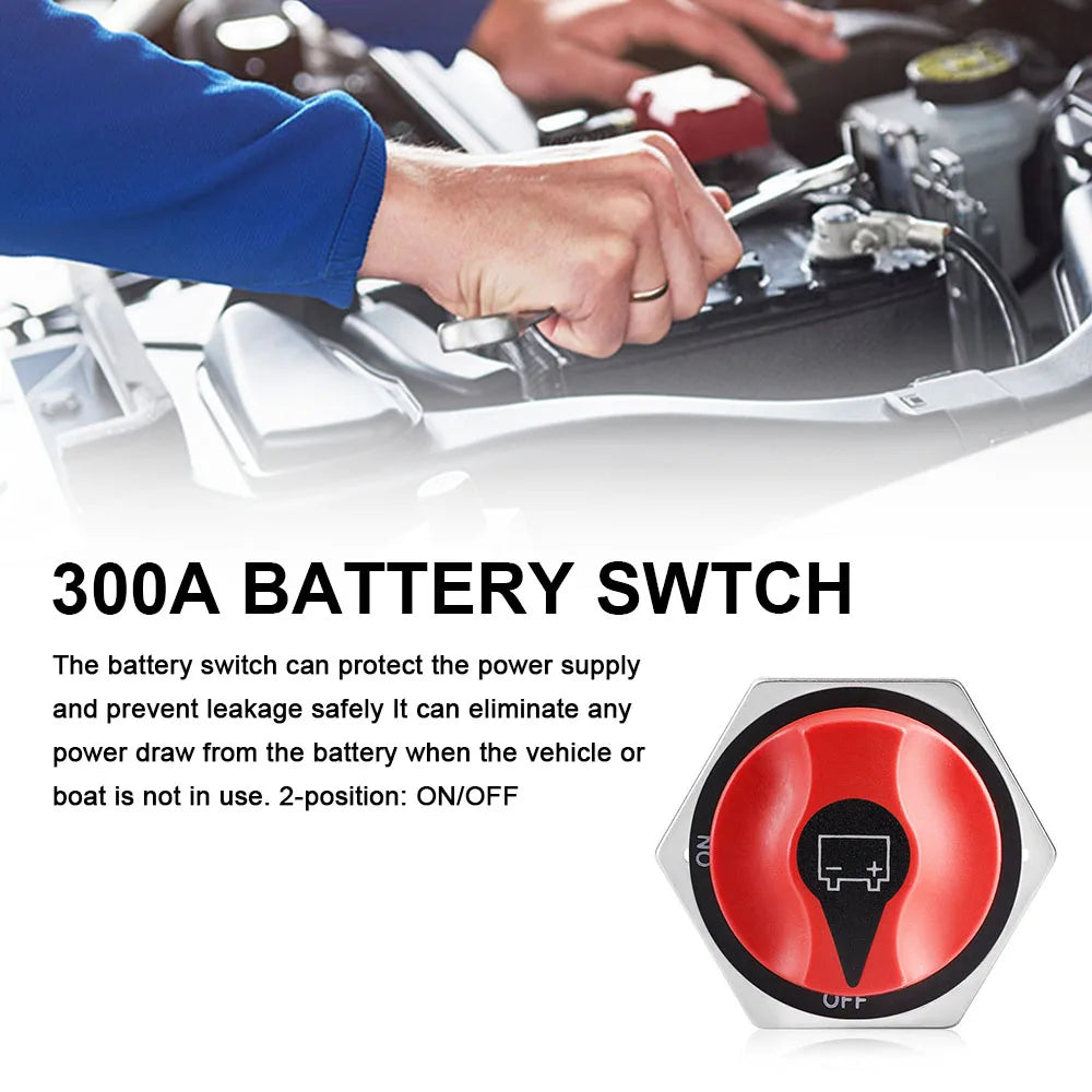 50A 100A 200A 300A  Disconnecter Power Isolator Cut Off Rally Switch Kit For Car Motorcycle Truck Boat Car Battery Switch