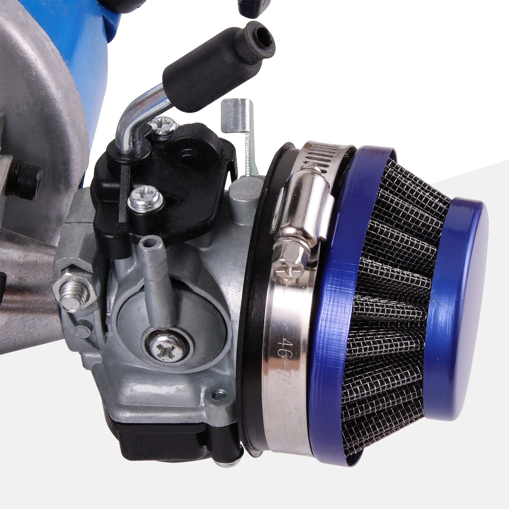GOOFIT Blue 44-6 Modified Motorcycle Engine With HandleBar Throttle Cable for 2 Stroke 43cc 47cc 49cc ATV Mini Dirt Bike Scooter