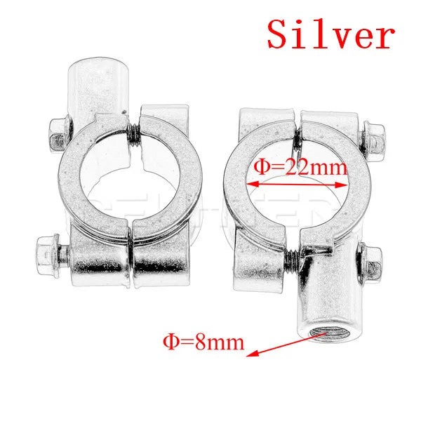 2PCS Black Silver Motorcycle Handlebar Mirror Mount Clamp Rear View Mirror Holder Bracket  22mm 10mm 8mm 10mm 25mm For Harley