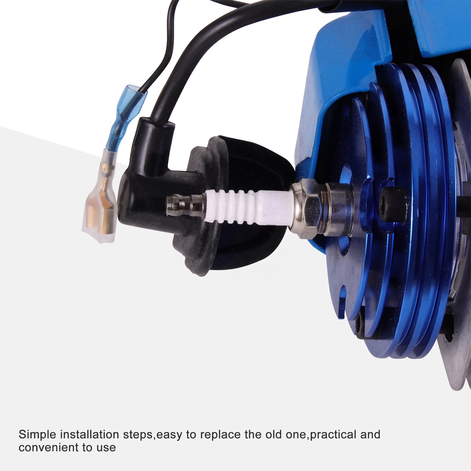 GOOFIT Blue 44-6 Modified Motorcycle Engine With HandleBar Throttle Cable for 2 Stroke 43cc 47cc 49cc ATV Mini Dirt Bike Scooter