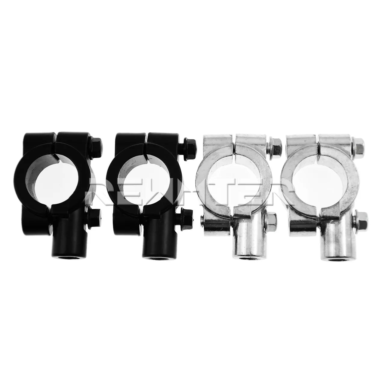 2PCS Black Silver Motorcycle Handlebar Mirror Mount Clamp Rear View Mirror Holder Bracket  22mm 10mm 8mm 10mm 25mm For Harley