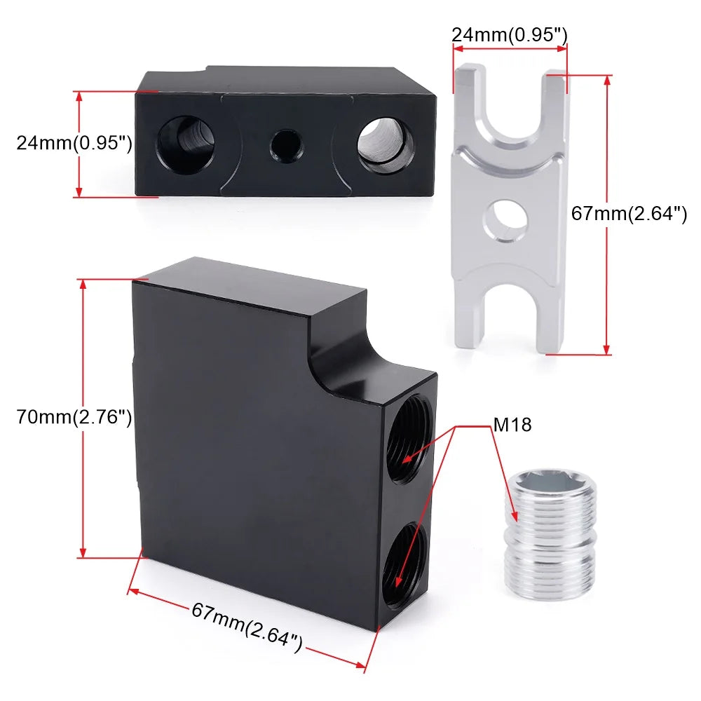 Free Shipping From US Thermal Bypass Valve Upgrade with Billet Filter Coupler for 2019+ 6.7L Cummins with 68RFE or Aisin AS69RC