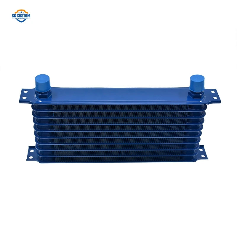 SK CUSTOM Universal Aluminum Racing 10 Row 13 Row 16 Row Engine Oil Cooler Blue Radiator Cooling