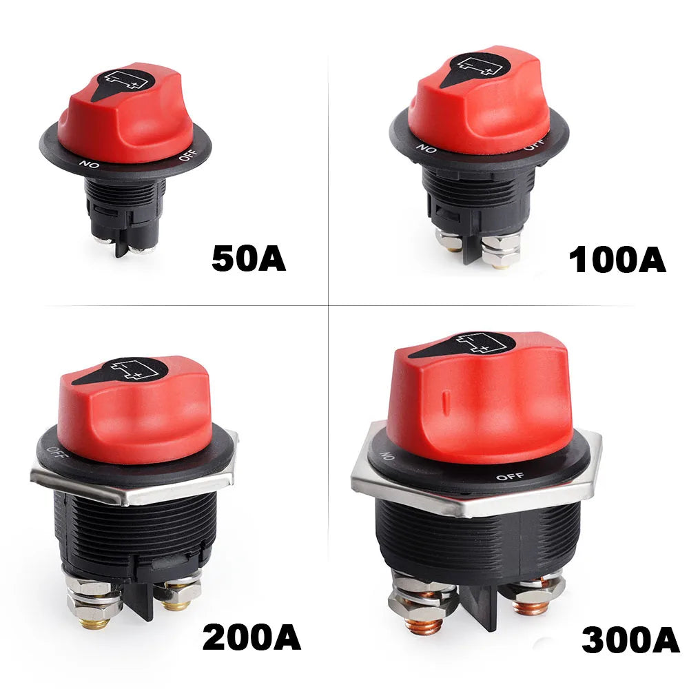 50A 100A 200A 300A  Disconnecter Power Isolator Cut Off Rally Switch Kit For Car Motorcycle Truck Boat Car Battery Switch