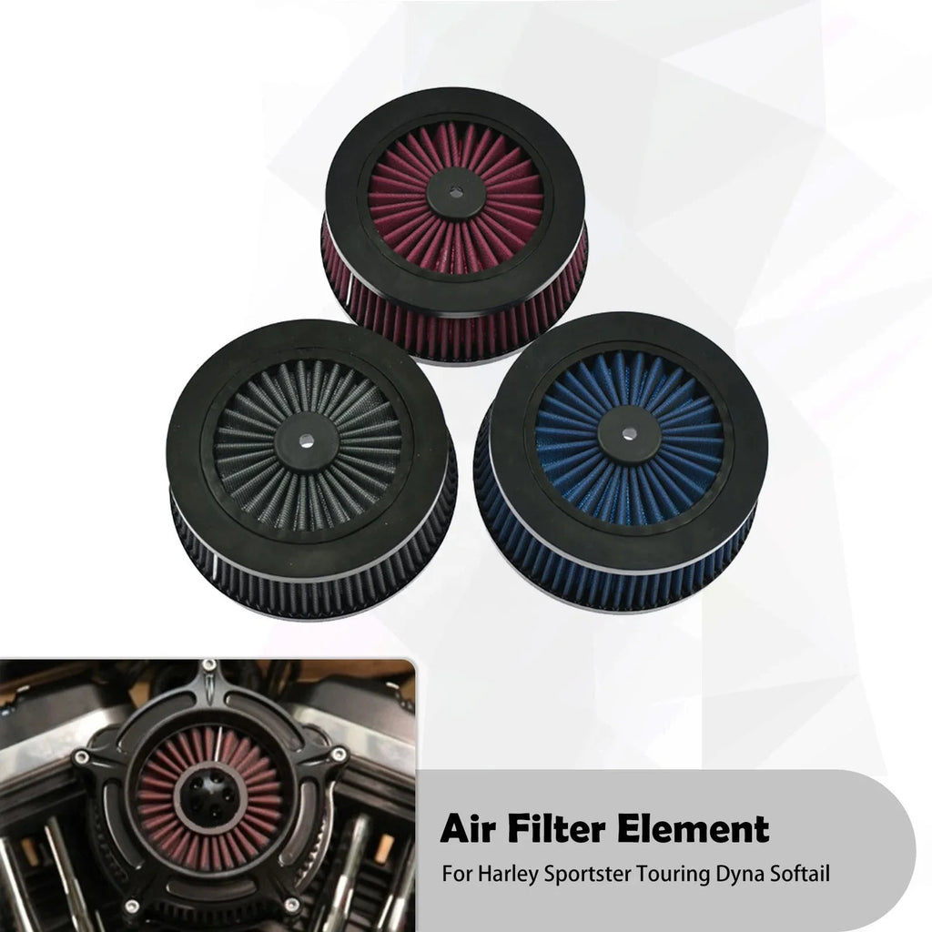 Air Cleaner Intake Filter Replacement Element Fit for Harley Touring Street Glide Softail Dyna Sportster XL 883 1200 48