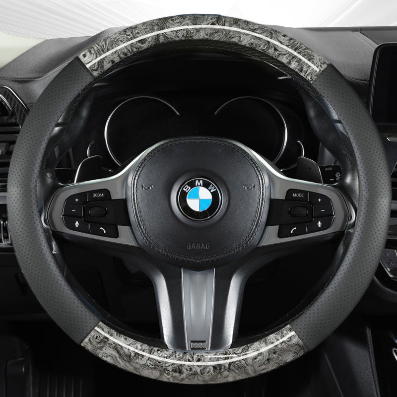 2024 new peach wood grain car steering wheel cover factory direct sales of a generation of hair