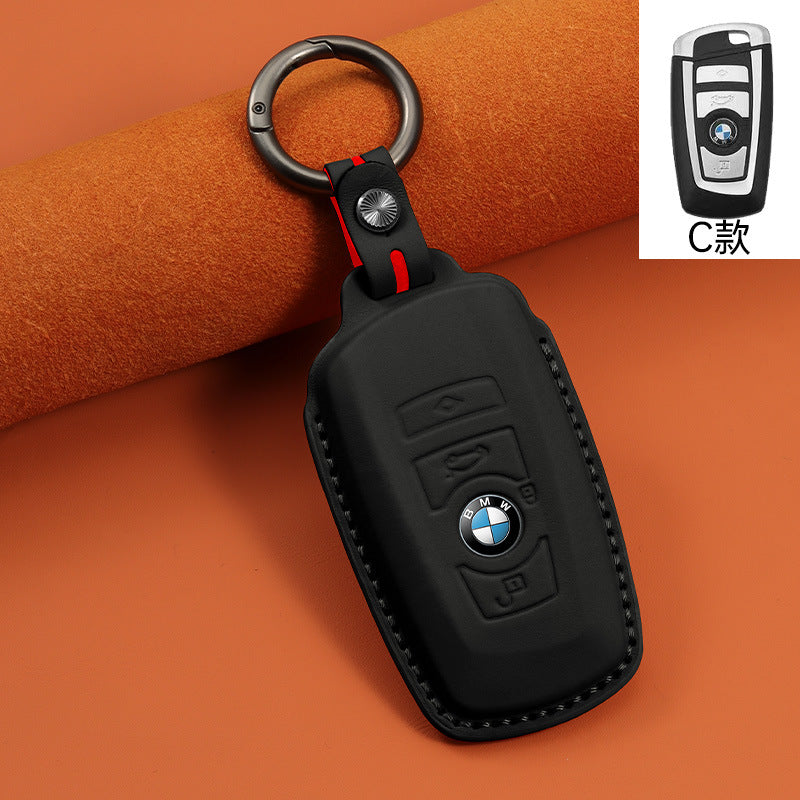 Applicable to 3 series first layer cowhide key bag 1 series i3 3 series 5 series 530 car x1 shell x3 5 series x5 blade ix3