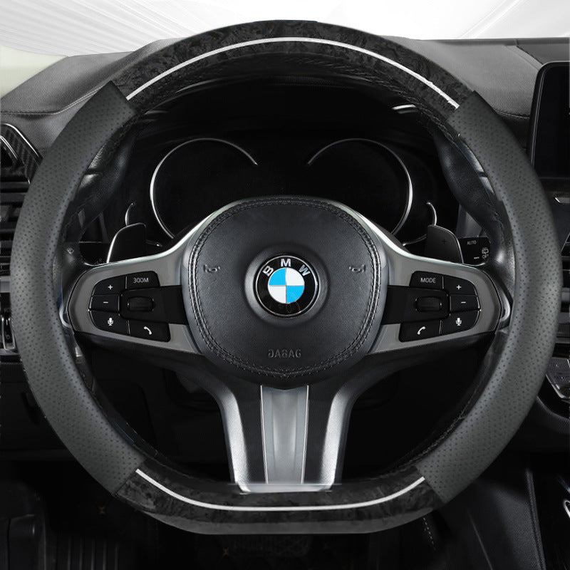 2024 new peach wood grain car steering wheel cover factory direct sales of a generation of hair