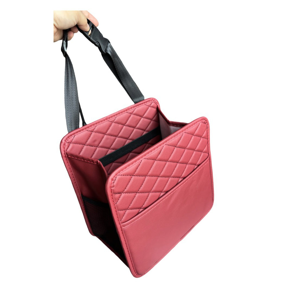 Cross-border upgrade car chair back suede storage bag seat storage cup bag multi-compartment bundled storage bag