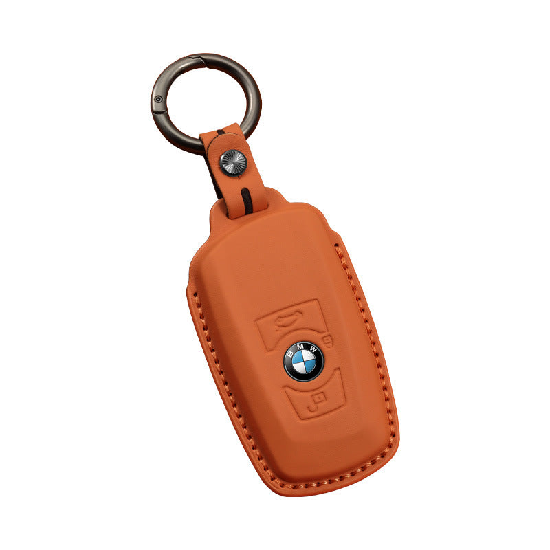 Applicable to 3 series first layer cowhide key bag 1 series i3 3 series 5 series 530 car x1 shell x3 5 series x5 blade ix3