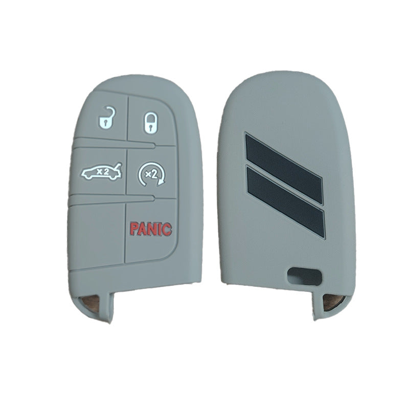 Suitable for Jeep Dodge Silicone Car Key Cover Exclusive Car Products Drop-proof Key Case Source in stock Cross-border