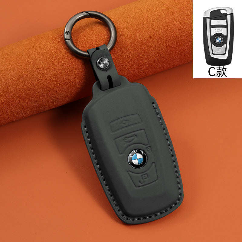 Applicable to 3 series first layer cowhide key bag 1 series i3 3 series 5 series 530 car x1 shell x3 5 series x5 blade ix3