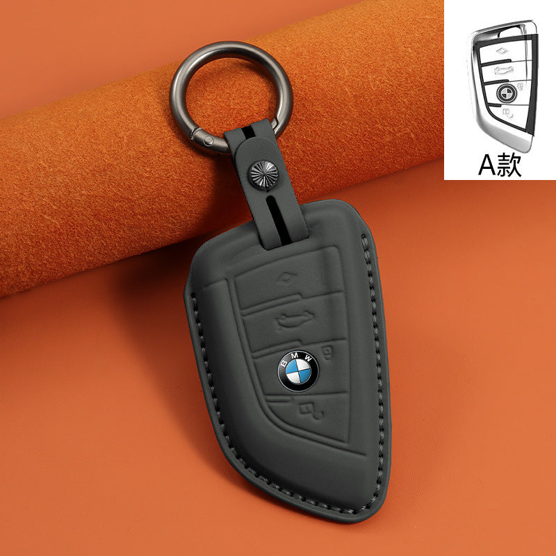 Applicable to 3 series first layer cowhide key bag 1 series i3 3 series 5 series 530 car x1 shell x3 5 series x5 blade ix3