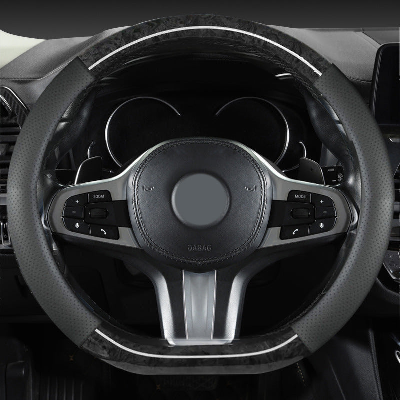 2024 new peach wood grain car steering wheel cover factory direct sales of a generation of hair