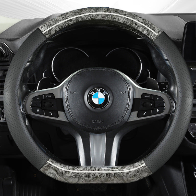 2024 new peach wood grain car steering wheel cover factory direct sales of a generation of hair