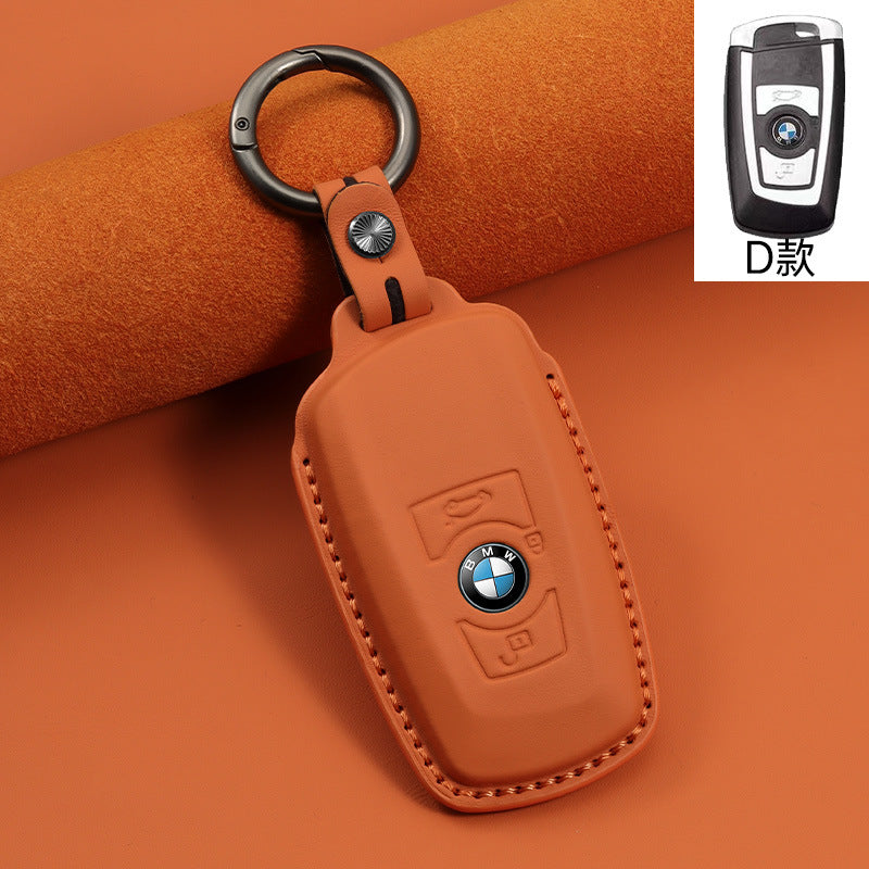 Applicable to 3 series first layer cowhide key bag 1 series i3 3 series 5 series 530 car x1 shell x3 5 series x5 blade ix3