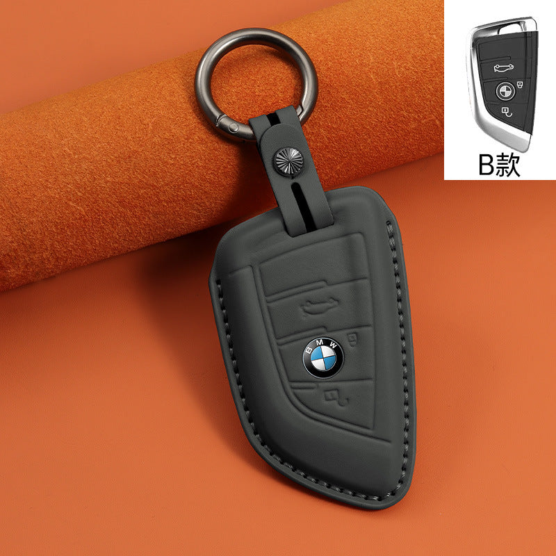 Applicable to 3 series first layer cowhide key bag 1 series i3 3 series 5 series 530 car x1 shell x3 5 series x5 blade ix3