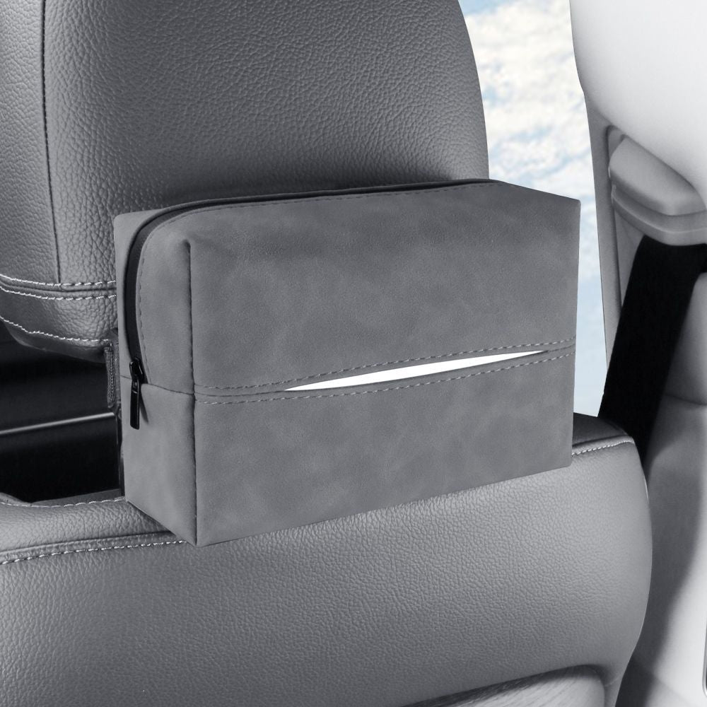 Car Tissue Box Suede Car Tissue Box Multifunctional Car Creative Hanging Bag Back Hanging Portable