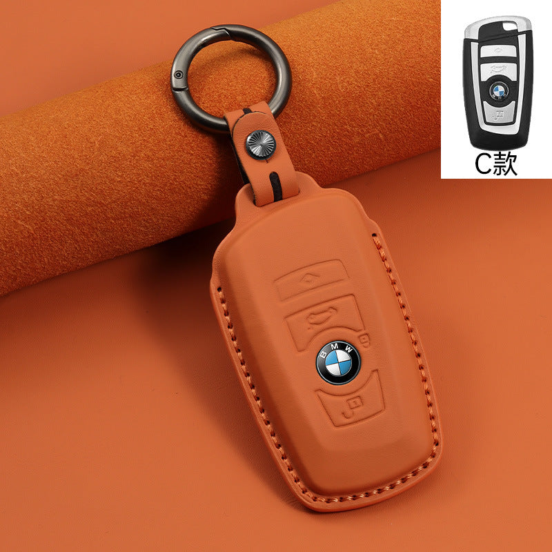 Applicable to 3 series first layer cowhide key bag 1 series i3 3 series 5 series 530 car x1 shell x3 5 series x5 blade ix3