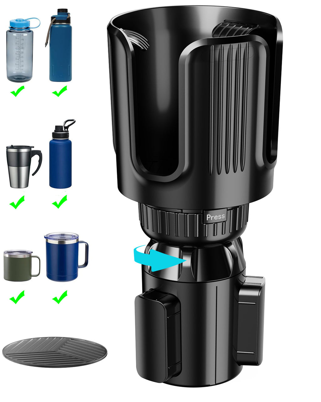 Car water cup holder multi-function central control two-in-one beverage cup holder kettle holder car mobile navigation