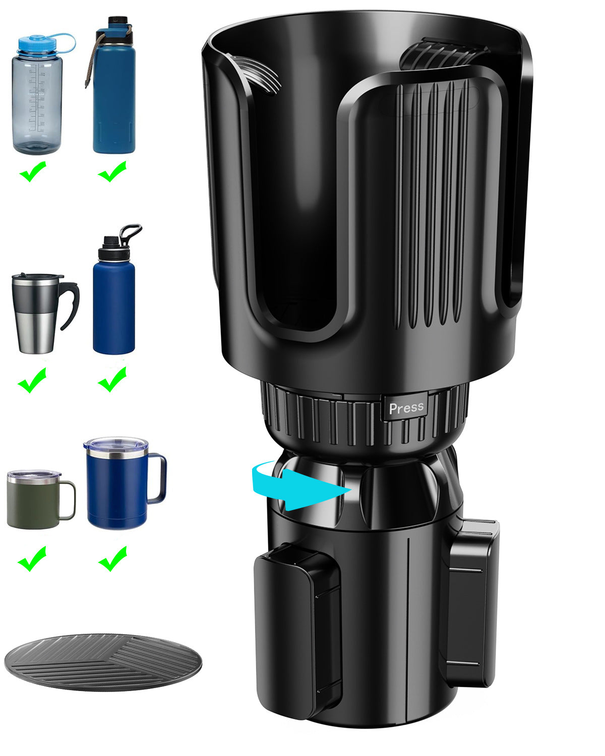 Car water cup holder multi-function central control two-in-one beverage cup holder kettle holder car mobile navigation
