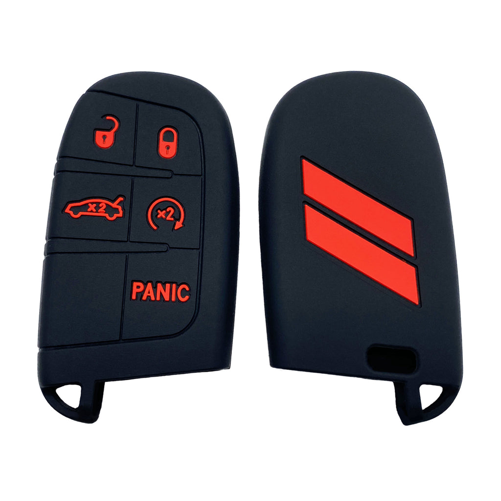 Suitable for Jeep Dodge Silicone Car Key Cover Exclusive Car Products Drop-proof Key Case Source in stock Cross-border