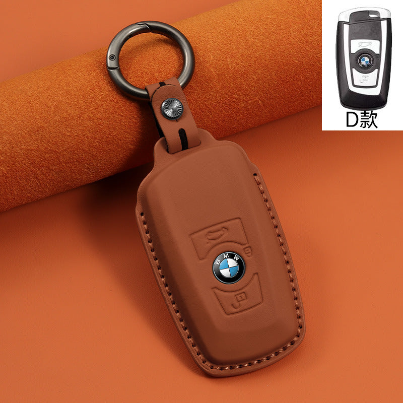 Applicable to 3 series first layer cowhide key bag 1 series i3 3 series 5 series 530 car x1 shell x3 5 series x5 blade ix3