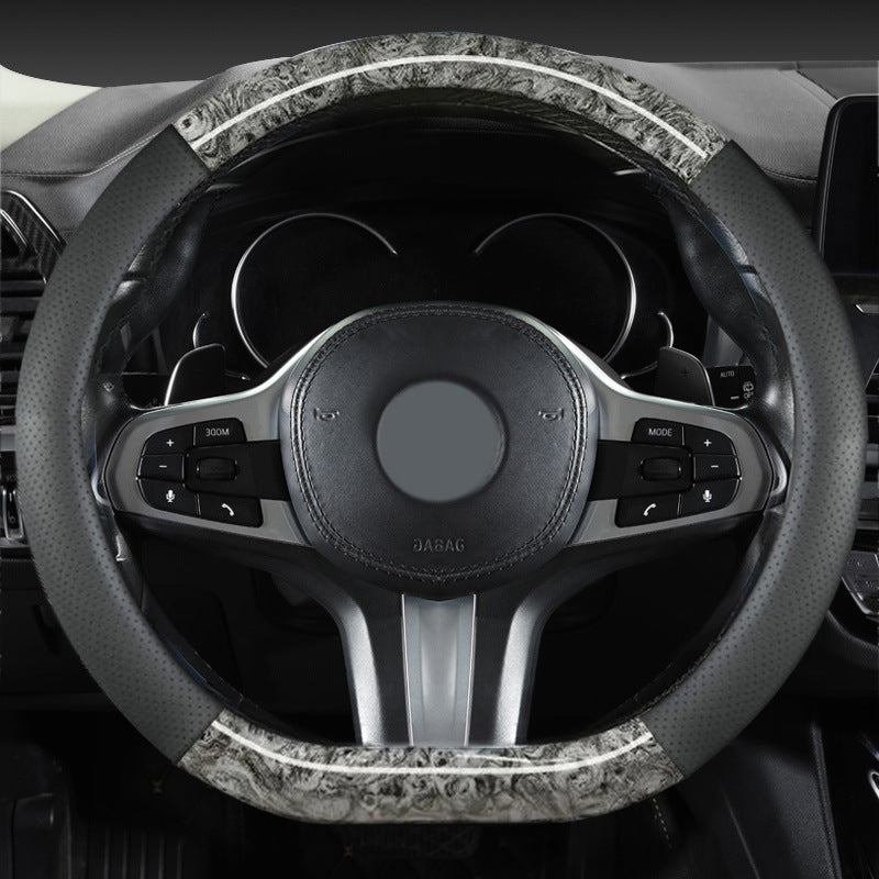 2024 new peach wood grain car steering wheel cover factory direct sales of a generation of hair
