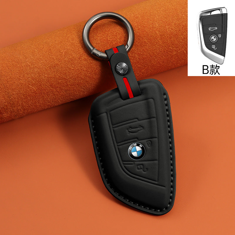 Applicable to 3 series first layer cowhide key bag 1 series i3 3 series 5 series 530 car x1 shell x3 5 series x5 blade ix3