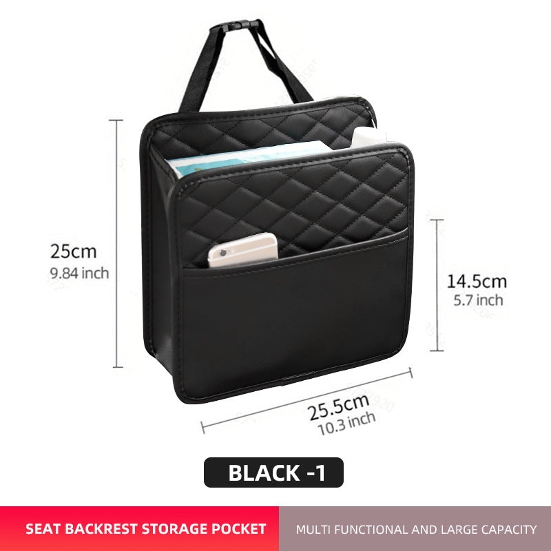 Cross-border upgrade car chair back suede storage bag seat storage cup bag multi-compartment bundled storage bag