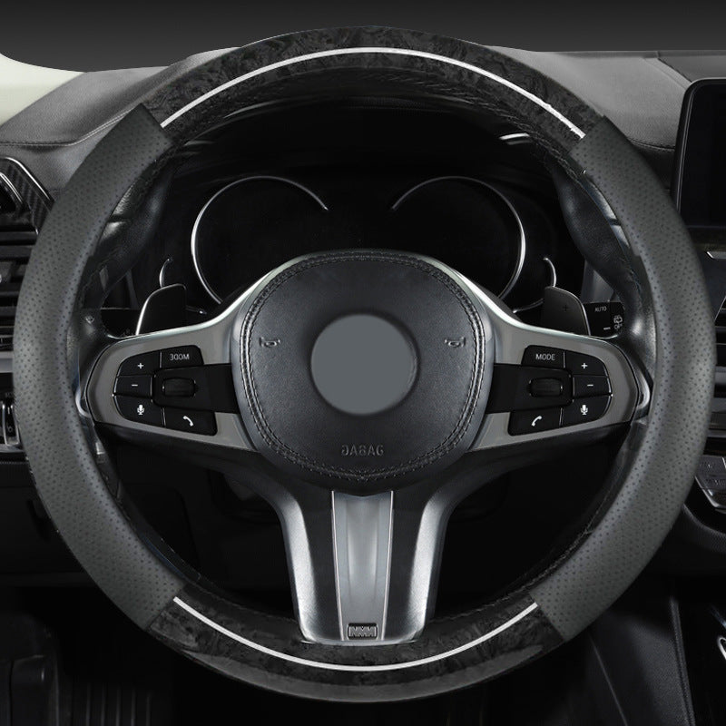 2024 new peach wood grain car steering wheel cover factory direct sales of a generation of hair