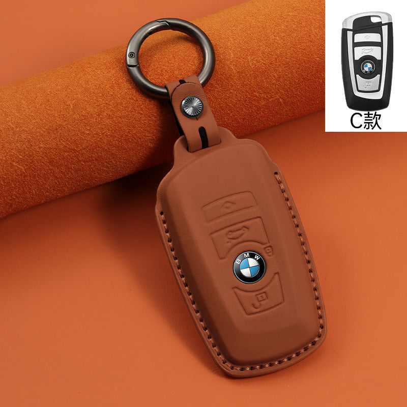 Applicable to 3 series first layer cowhide key bag 1 series i3 3 series 5 series 530 car x1 shell x3 5 series x5 blade ix3