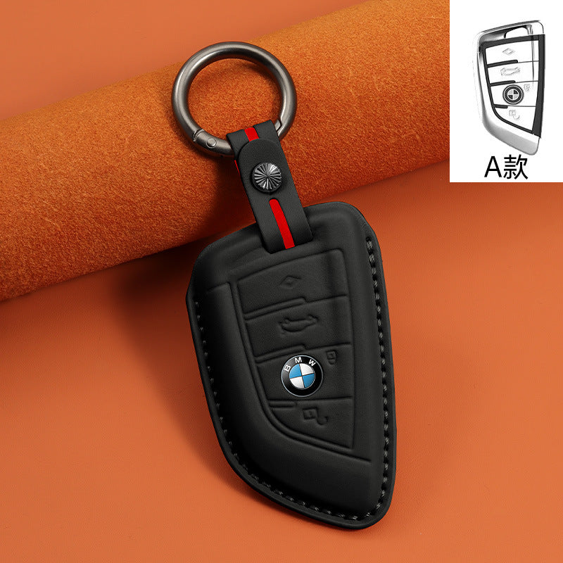 Applicable to 3 series first layer cowhide key bag 1 series i3 3 series 5 series 530 car x1 shell x3 5 series x5 blade ix3